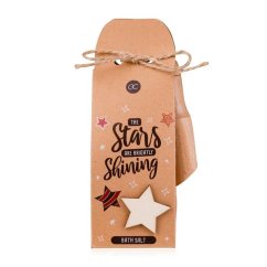 SŮL do koupele 100g WINTER WOODS v dárkové krabičce s dřevěným zdobením a vařečkou ACCENTRA