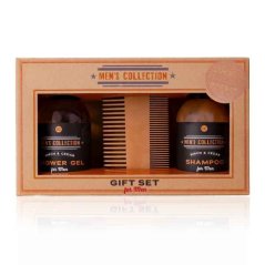 SET koupelový MEN´S COLLECTION v dárkové papírové krabičce (dřevěný hřeben) ACCENTRA