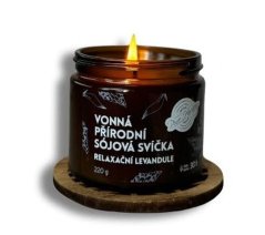VONNÁ SVÍČKA sojová přírodní 220g Relaxační levandule ve skle NOVINKA PURE HARMONI