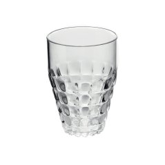 vysoká ozdobná sklenička TALL TUMBLER TIFFANY CLEAR průsvitná bílá