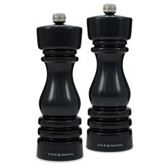 London Black Gloss, Precision+, Mlýnek na sůl & Mlýnek na pepř, 180 mm, GS