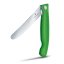 Skládací svačinový nůž Swiss Classic, zelený, vlnkované ostří