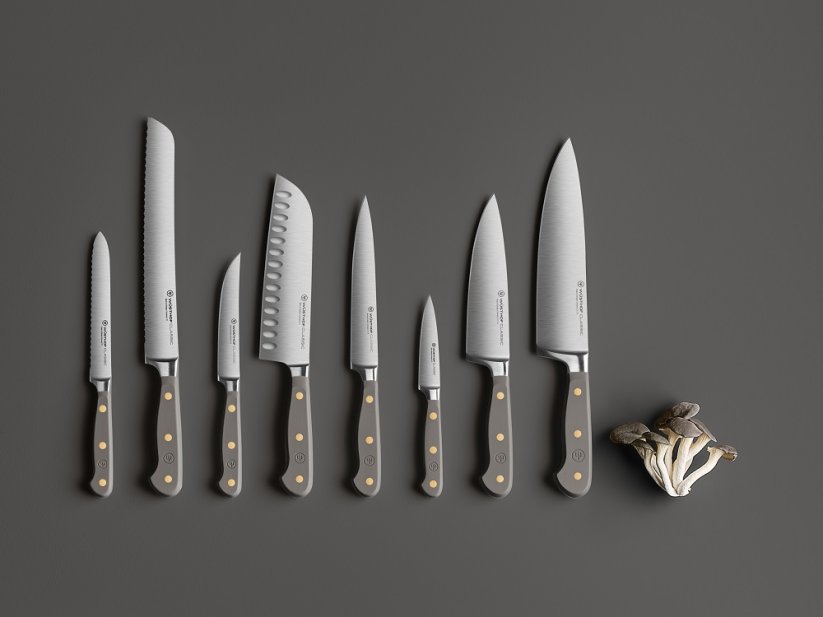 CLASSIC COLOUR Nůž Santoku s dutými výbrusy, Velvet Oyster, 17 cm