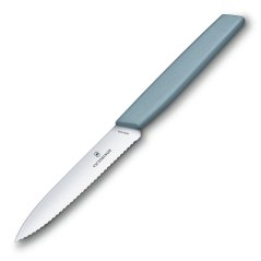 Nůž nakrajovací Swiss Modern 10 cm modrošedý