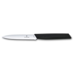 Nakrajovací nůž Swiss Modern, 10 cm, černý