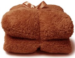 Heboučká deka Teddy cihlová