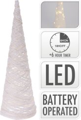 osvětlení PYRAMIDA 38,5cm BÍ, 20LED s časovačem