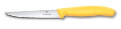 Swiss Classic, steak & pizza knife, 11cm, wavy, yellow
