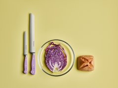 CLASSIC COLOUR Nůž na chleba s dvojitě vlnkovaným ostřím, Purple Yam, 23 cm