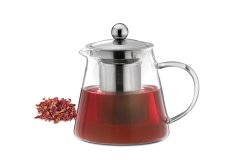 Čajová konvice s filtrem 0,8 l skleněná