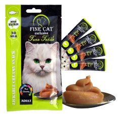 Fine Cat Exclusive Krémová svačinka pro kočky TUŇÁK 4x15g