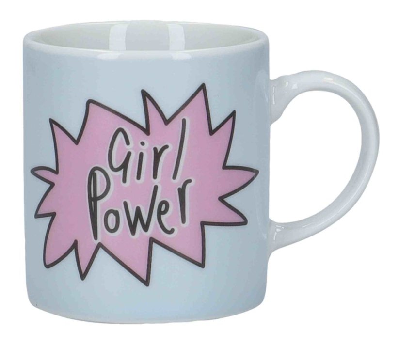 Porcelánový hrníček na espresso Girl Power - Barva: modrá