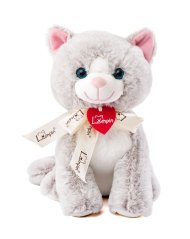 Kočka JACQUELINE světle šedá (25 cm) NOVINKA LUMPIN