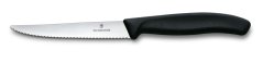 Swiss Classic, steak & pizza knife, 11cm, wavy, black