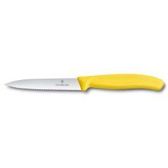Nůž na zeleninu 10 cm plast, žlutý