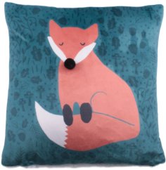 Polštář Foraging Fox Teal 43x43