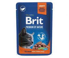 Brit Premium Cat Pouches Salmon for Sterilized 100 g