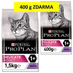 Pro Plan Cat Delicate krůta 1,5 kg + 400g Zdarma
