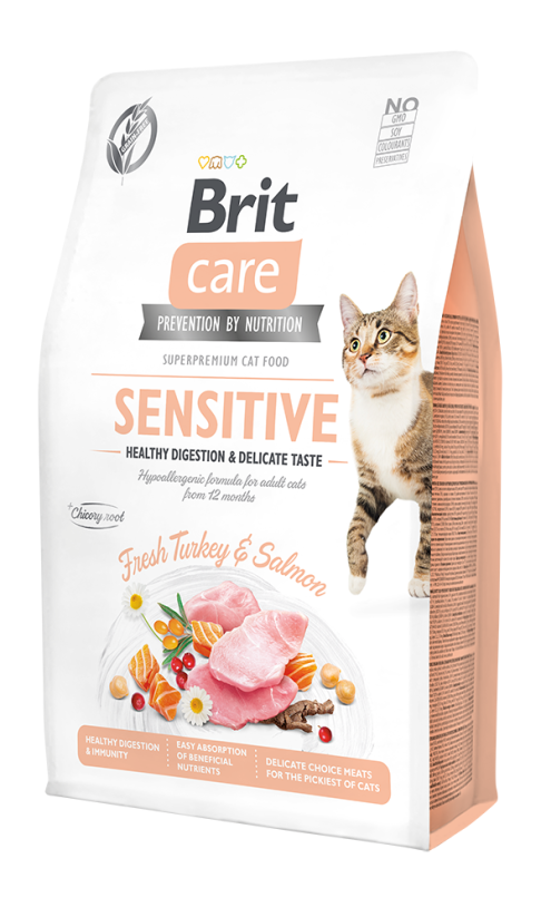 Brit Care Cat Grain-Free Sensitive Healthy Digestion & Delicate Taste 2kg