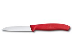 Nůž na zeleninu 8cm plast červený