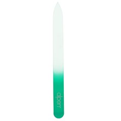 Skleněný pilník, oboustranný, 13 cm, zelený
