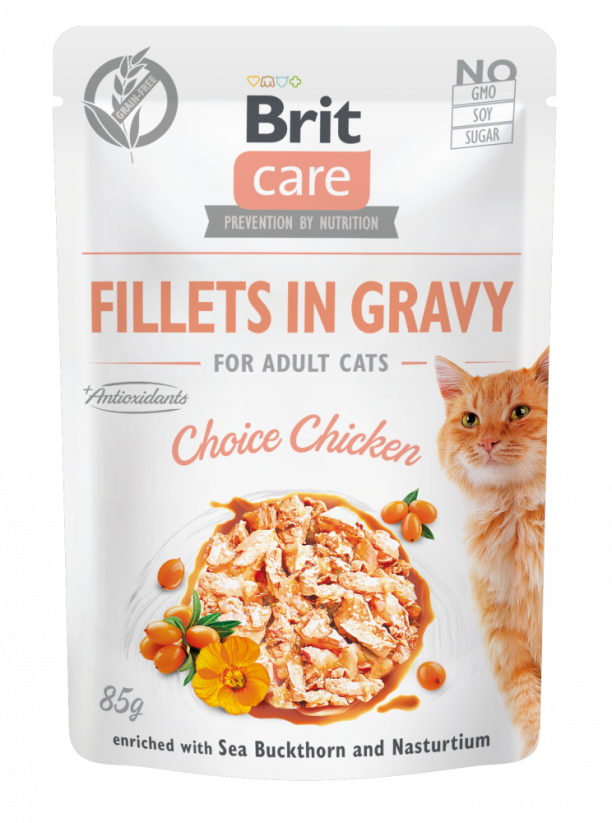 Brit Care Cat Fillets in Gravy Choice Chicken 85g