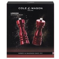 Sada mlýnků na sůl a pepř London Red Gloss 18 cm