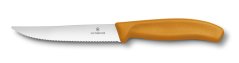 Steak nůž, vlnkované ostří, 12 cm, oranžový