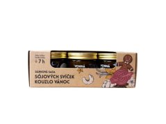 SADA Dárková sada sojových svíček Kouzlo Vánoc 3x50g (Perníček, Vanilka, Mandle)NOVINKA PURE HARMONY