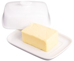 Keramická dóza na máslo bílá