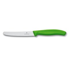 Nůž na rajčata zelený 11 cm vlnka