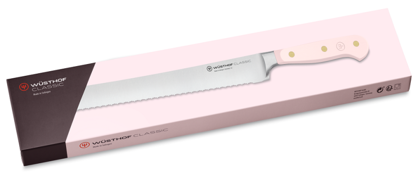CLASSIC COLOUR Nůž na chleba s dvojitě vlnk. ostřím, Pink Himalayan Salt, 20 cm