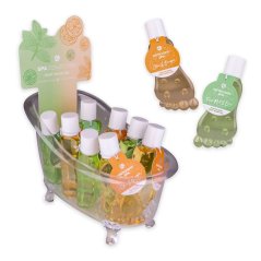 GEL na mytí nohou 70ml SPA COLLECTION v lahvičce 2 vůně/barvy ( 8 ks ve vaně)