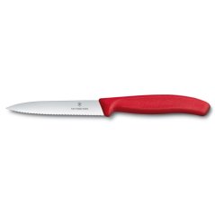Nůž na zeleninu 10 cm plast červený