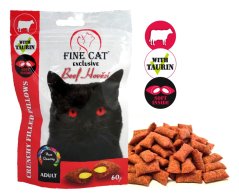 Fine Cat Exclusive Plněné polštářky pro kočky HOVĚZÍ 60g