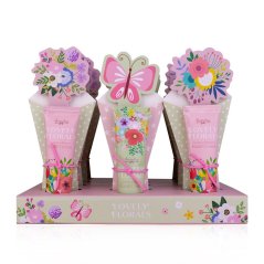 SET péče o ruce LOVELY FLORALS v dárkovém balení s pilníkem, 3 motivy ( 12ks displ)