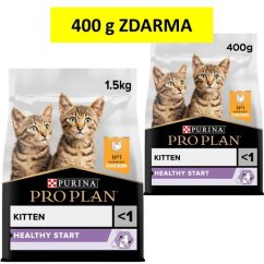 Pro Plan Cat Kitten Healthy Start kuře 1,5 kg + 400g Zdarma
