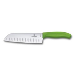 Kuchyňský nůž SANTOKU,17cm,zelený,bli