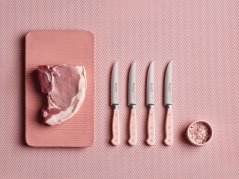 CLASSIC COLOUR Sada 4 nožů na steaky, Pink Himalayan Salt, 12 cm