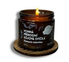 VONNÁ SVÍČKA sojová přírodní 220g Šťavnatá meruňka ve skle NOVINKA PURE HARMONI