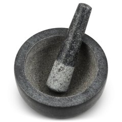Hmoždíř granitový s tloučkem 12,5 cm tmavě šedý