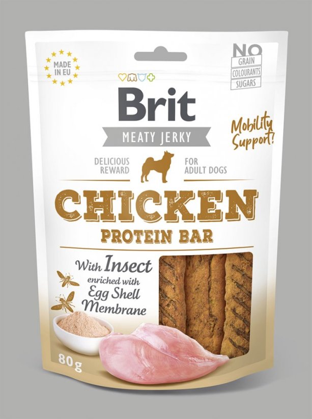 Brit Jerky Chicken with Insect Protein Bar 80g