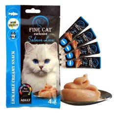 Fine Cat Exclusive Krémová svačinka pro kočky LOSOS 4x15g