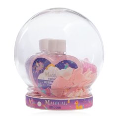 SET koupelový MAGICAL UNICORN v dárkové krabičce ve tvaru sněhové koule