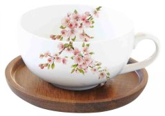 Porcelánový šálek a podšálek Sakura