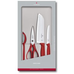 Kuchyňská sada Swiss Classic, červená, 4 ks