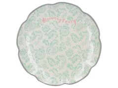 Porcelánový dezertní talířek Blooming Fancy se sloganem