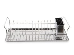 Malý odkapávač na nádobí s podnosem, nerez, 44,5 x 22 cm