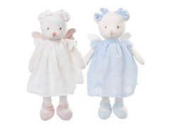 BK ANGELINA medvěd anděl bílé šaty (25 cm) s dárkovým boxem NOVINKA Bukowski Design