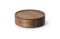 Dóza kulatá z ořechového dřeva nízká